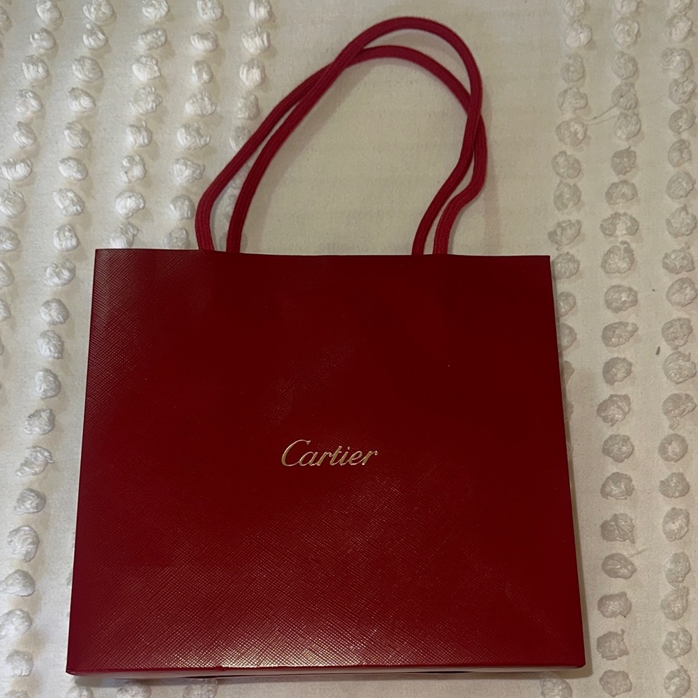 Cartier Red Tote Bag & Ribbon - Picture 2 of 6